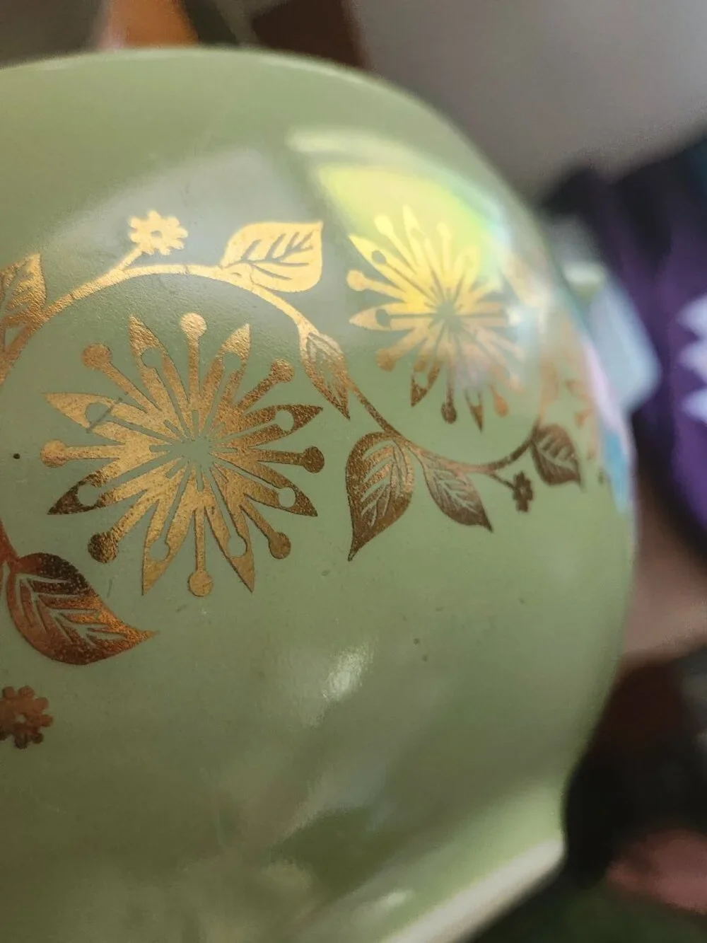 Pyrex green medallion Cinderella 443